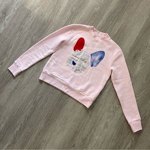 Cute Pink Hoodie with Dog Print